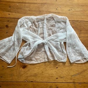 bathing suit cover up mesh white opalescent